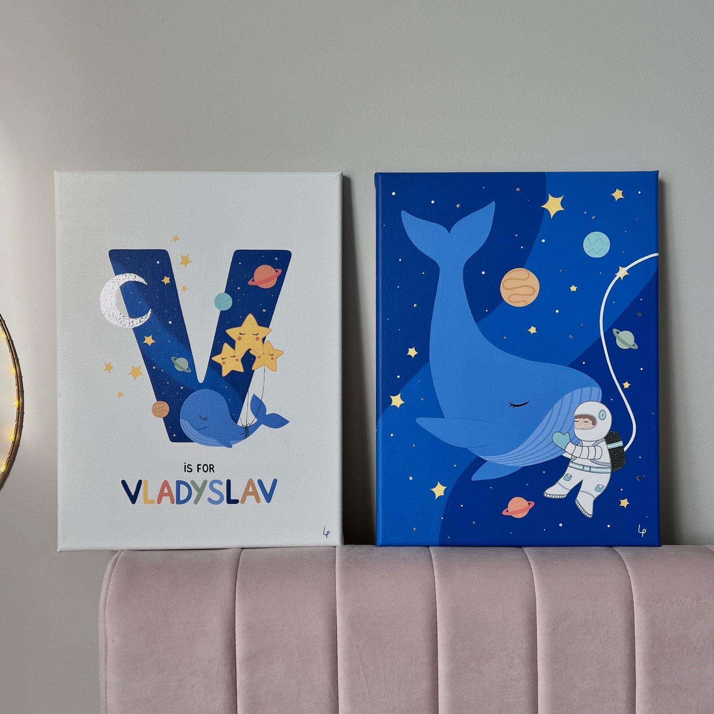 Hand-Painted 2-Piece Name Artwork