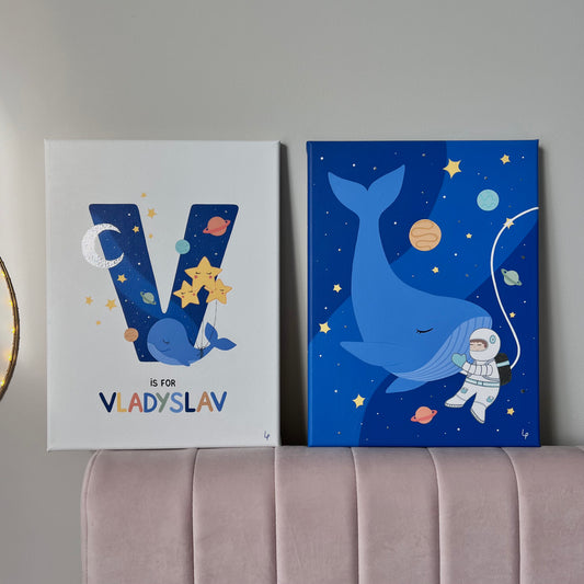 Hand-Painted 2-Piece Name Artwork
