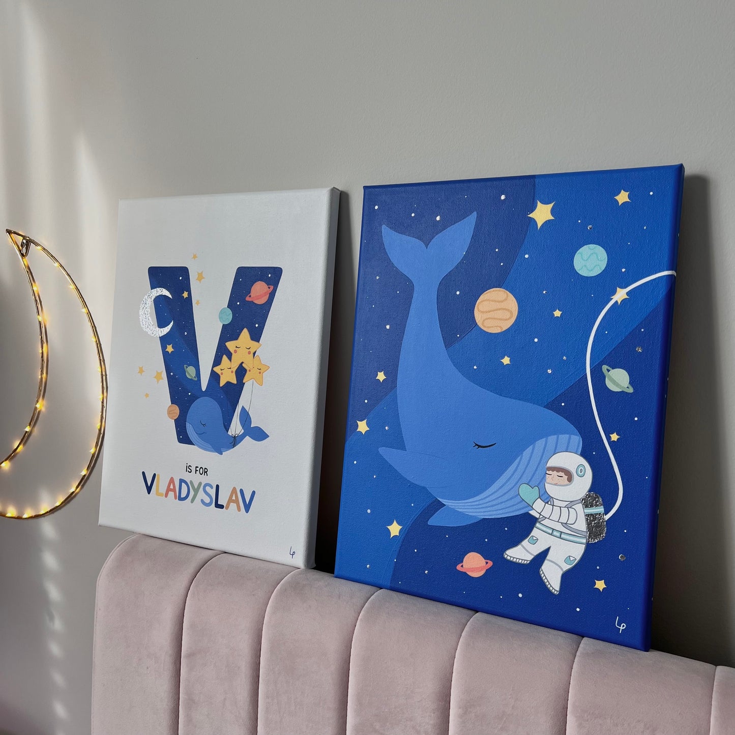 Hand-Painted 2-Piece Name Artwork