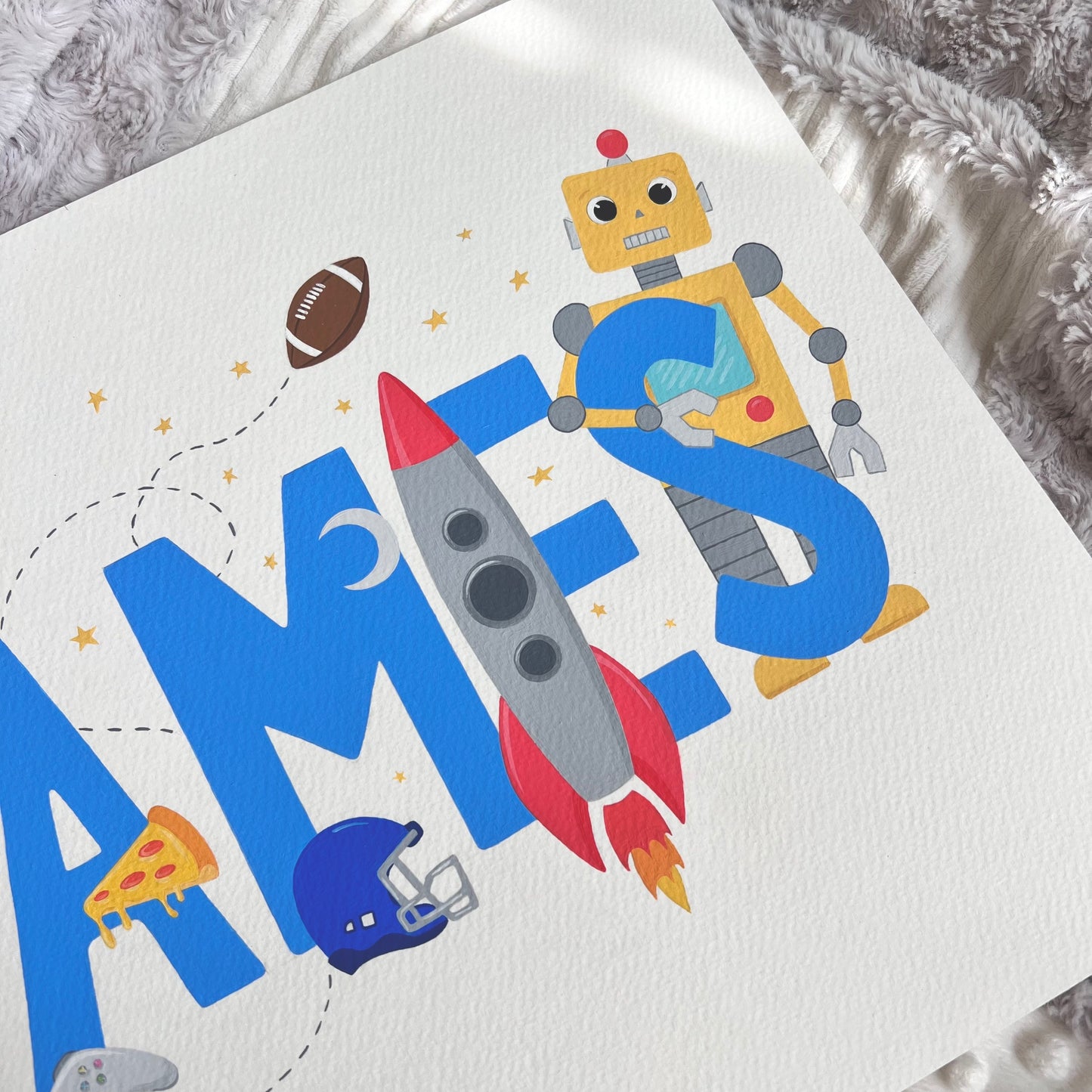 Hand-Painted Favorite Things Artwork
