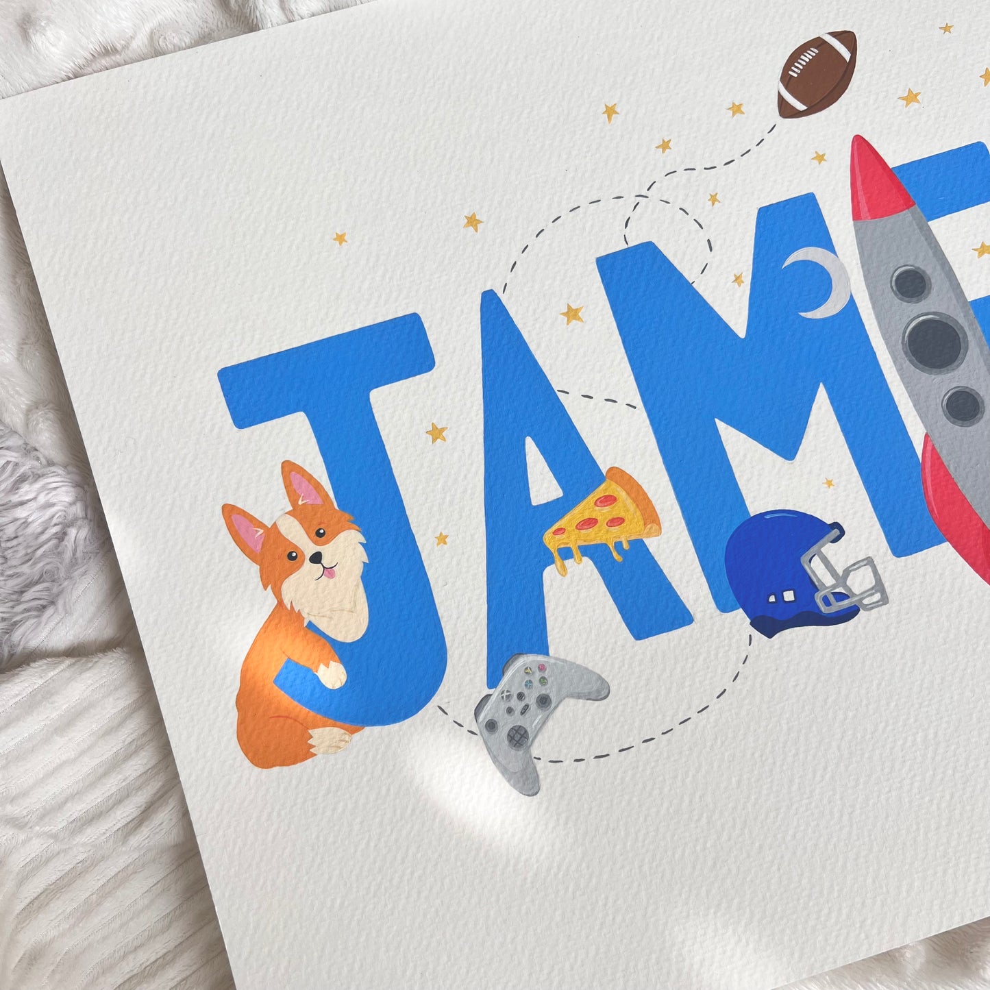 Hand-Painted Favorite Things Artwork