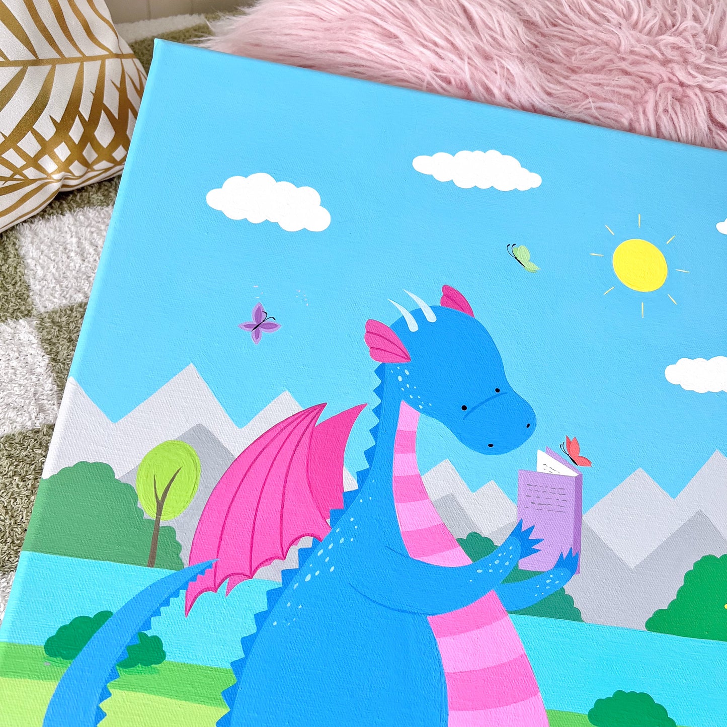 A Dragon's Tale - 20x20" Original Acrylic Painting