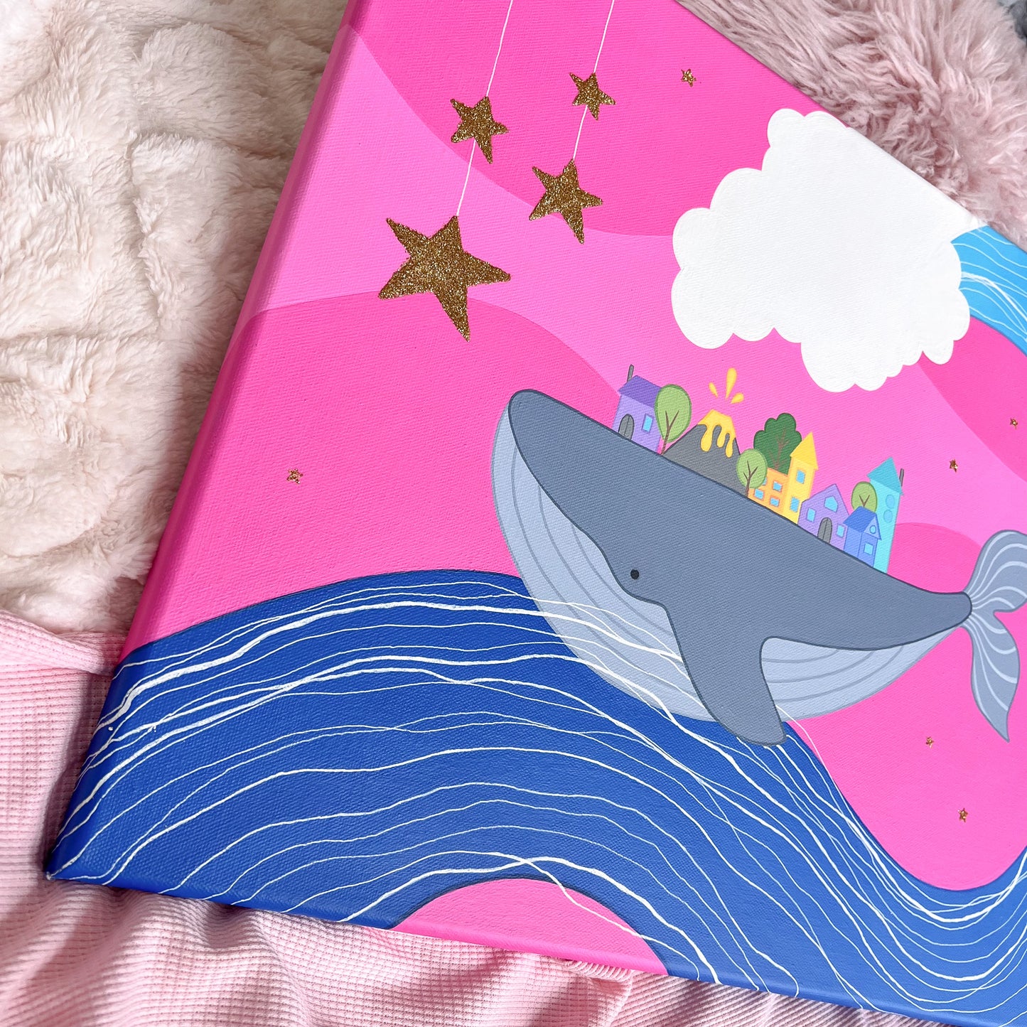Whale of Dreams - 20x16" Original Acrylic Painting