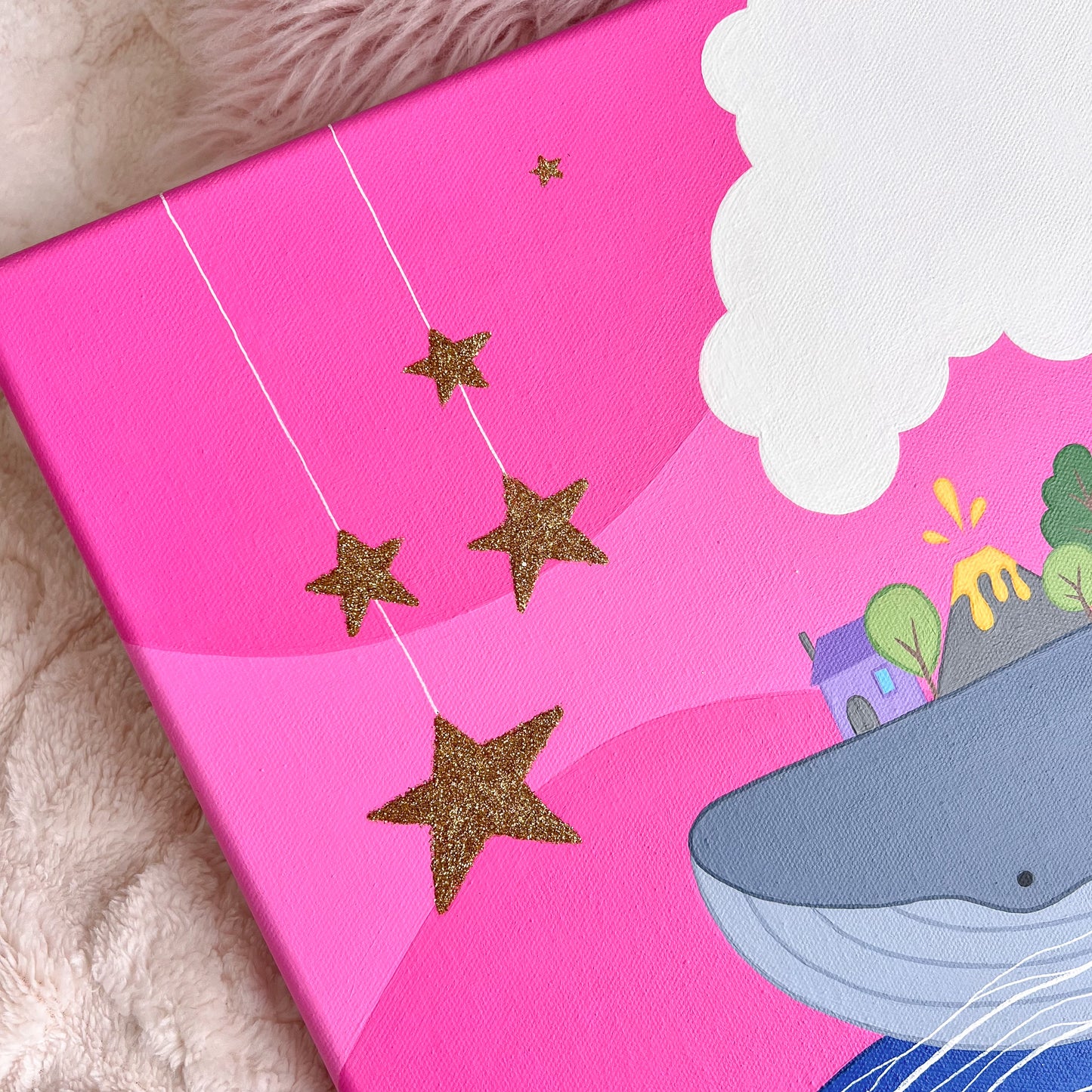 Whale of Dreams - 20x16" Original Acrylic Painting